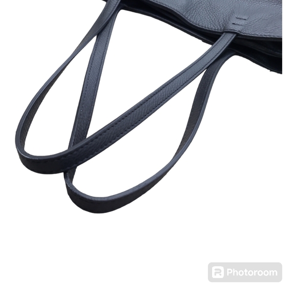 Viola Castellani Black Pebble Italian Leather Shoulder Tote Bag - Picture 3 of 16